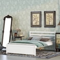 thumbnail image 3 of PAPROOS Full Bed Frame with Heaboard, New Upgarded Wood Platform Bed with Strong Slat Support, Modern Full Size Bed Frame for Teens Adults, No Box Spring Needed, White, 3 of 10
