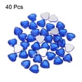 thumbnail image 3 of Uxcell 40Pcs Acrylic Heart Rhinestone 0.47" Flat Back Gems Stickers Dark Blue, 3 of 7