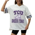 thumbnail image 3 of Women's Gameday Couture White TCU Horned Frogs Iconic Oversized Fashion Jersey, 3 of 5