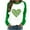 Green-5, variant on Aofany St Patricks Day Shirt for women Spring Patchwork St. Patrick's Day Printed Long Sleeves Round Neck Casual Tee Tops