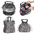 thumbnail image 2 of White and Black Of Leopard Print Drawstring Lunch Bag Women - Drawstring Lunch Bag Insulated for Work Office - Stain-Resistant Large Lunchbags for Women with Multi-Pockets, 2 of 6
