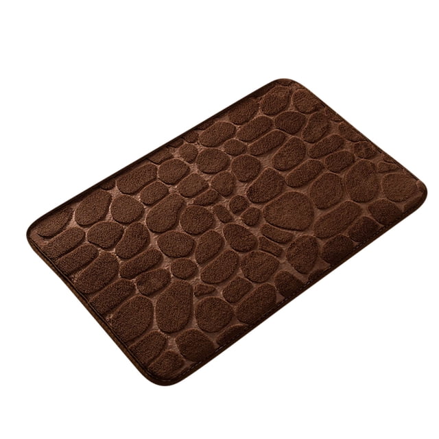 Bath Mats for Bathroom, 1pc Foam Embossed Non-Slip Absorbent Washable Rug for Shower Soft Comfortable Carpet