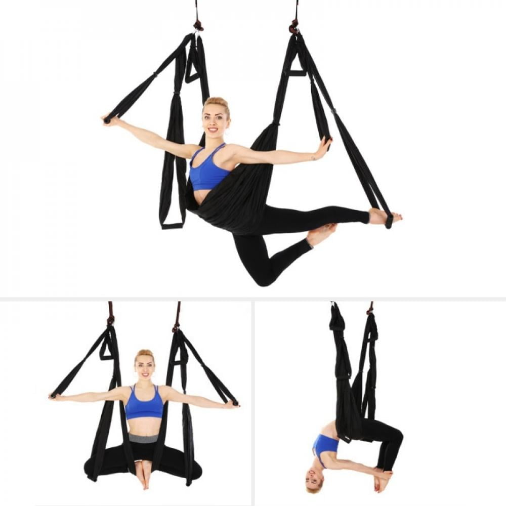 Relieves Back Pains Improves Your Strength Flying Hammock Sling Flexibility and Endurance Ranbo Yoga Inversion Swing Balance Anti-Gravity Aerial Trapeze