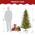 thumbnail image 4 of CazToi 5ft Pre-Lit Artificial Slim Christmas Tree with LED Lights Aspen Fir Design, 4 of 11