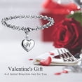thumbnail image 4 of Corazón de acero inoxidable 26 letras alfabeto pulsera para mujer, regalos de San Valentín WD.WDQZL Joyería, 4 of 8