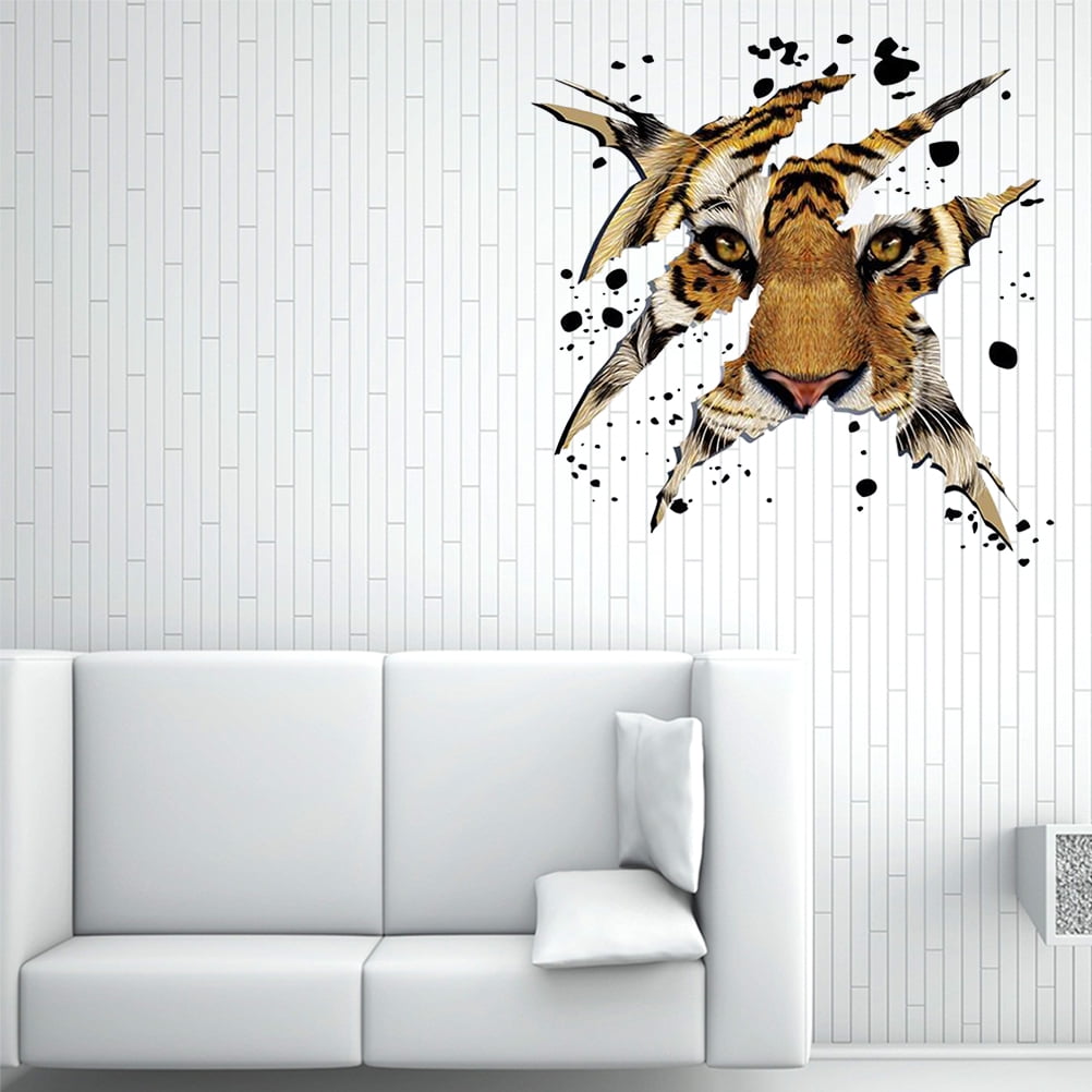 Autocollant Mural 3D Tigre Blanc – Décoration Adhésive, Vinyle Résistant à L’eau, Facile à Poser Et à Retirer - 5