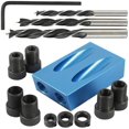thumbnail image 5 of Kit de plantilla con orificios de bolsillo, guías para carpintería, herramienta de ángulo de articulación, localizador de carpintería, accesorio de orificio inclinado para carpintería de 15°, 5 of 5