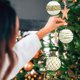 thumbnail image 1 of 8CM Flocked Christmas Balls Hanging Balls Glitter Plastic Balls Christmas Tree Ornament Set Of Nine, 1 of 6