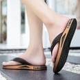 thumbnail image 5 of Hinvhai Men's Flip Flop with Orthotic Arch Support Athletic Slide Thong Sandals for Men Soft Cushion Footbed Gold 7(41), 5 of 9