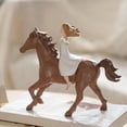 thumbnail image 4 of Dserhfy Girl Riding Horse Figurine Hand-Painted Women on Horse Resin Statue Sculpture Home Office Decoration Ornament, 4 of 7