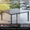 thumbnail image 4 of Crestlive Products 57" Square Aluminum Patio Dining Table for 4–8 Persons, Outdoor Dining Table with Adjustable Umbrella Hole, Black, 4 of 8