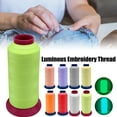 thumbnail image 2 of Farfi 1 Roll 1000 Yard Luminous Sewing Line Reusable Flexible Needlework Glow in The Dark Cross Stitch Embroidery Thread for Clothes (White), 2 of 13