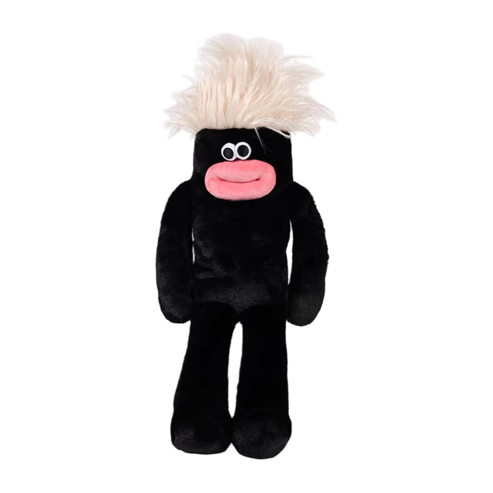 Cute Plush Doll Soft Stuffed Monster Toy with Funny Hair for Kids and Adults Desktop Pillow Decor