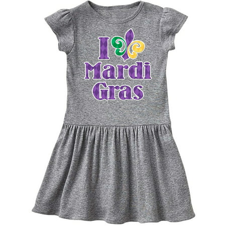 I Love Mardi Gras Toddler Dress