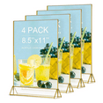 thumbnail image 1 of 4Pack 8.5X11 Gold Picture Frame Acrylic Sign Holder, Wedding Signs Table Numbers Menu Holders, 1 of 6