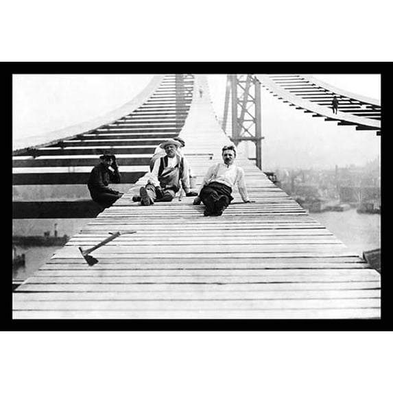 Footpaths on New Manhattan Bridge- Fine Art Canvas Print (20" x 30")