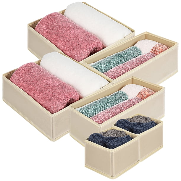 GOOHOCHY Organizador de cajones para armario, 6 unidades, cestas de almacenamiento, ropa interior, calcetines y ropa interior.