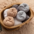 thumbnail image 4 of Ludlz Mens Fuzzy Socks 5 Pairs Cozy Slipper Fluffy Socks Winter Warm Soft Cabin Stocking Comfy Sleep Fleece Socks, 4 of 8