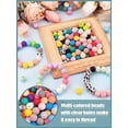 thumbnail image 3 of 500PCS Silicone Beads, Kalolary Colorful Rubber Beads for Kaychain Making 12mm Round Silicon Loose Beads for Card Holder 25 Colors Silicone Bracelet Pearl Beads Bulk for Jewelry Necklace DIY Craft, 3 of 5