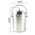 thumbnail image 4 of Odorless Stainless Steel Compost Bucket for Kitchen - Kitchen Compost Bin - Includes Spare Charcoal Filters，30*18cm, 4 of 4