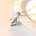 thumbnail image 6 of Bellitia Jewelry 925 Sterling Silver Green Emerald & CZ Simulated Diamond Necklaces for Women, Dainty Silver Birthstone Pendant Necklace for Women, 6 of 6