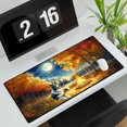 thumbnail image 3 of Hello Fall Border Collie Enjoys Warm Campfire Autumn Night Bright Moon Desk Mat Full Keyboard Mouse Pad Borders Dog Lovers Gifts Idea Large Mousepad - 01008, 3 of 5