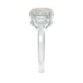 thumbnail image 4 of Angara Natural Opal Ring - Solitaire Oval 1.45 ct Opal and Diamond Collar Ring in Platinum for Women | October Birthstone Jewelry (Ring Size = 3), 4 of 10