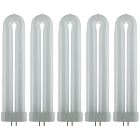 Pack of 5 Sunlite 12W FUL 4Pin Single UShaped Twin Tube 4Pin Plugin Cool White Bulb