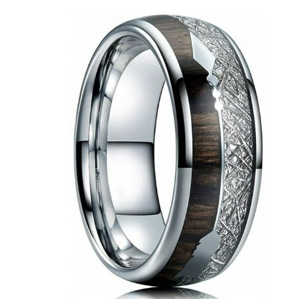 Anillos de acero inoxidable azul negro para hombres Tan Jianjun unisex