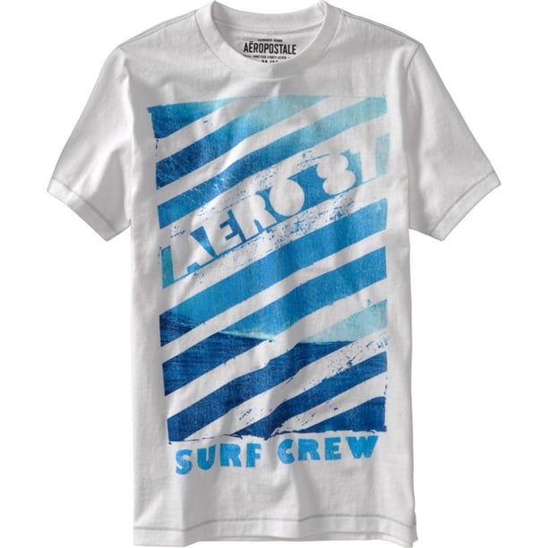 Aeropostale - Camiseta gráfica para hombre, color blanco, pequeña