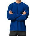 thumbnail image 3 of BLCHUNen Athletic Shirts for Men Crew Neck Pullover Lightweight Breathable Casual Workout Running Sports Long Sleeve Shirts, 3 of 9