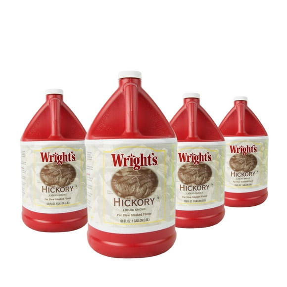 Wright's Hickory Liquid Smoke Concentrate 3.78L - Bar Use – Premium Authentic Wood Smoke Flavor Concentrate, Ultimate High-Volume Foodservice 1 Gallon Jug