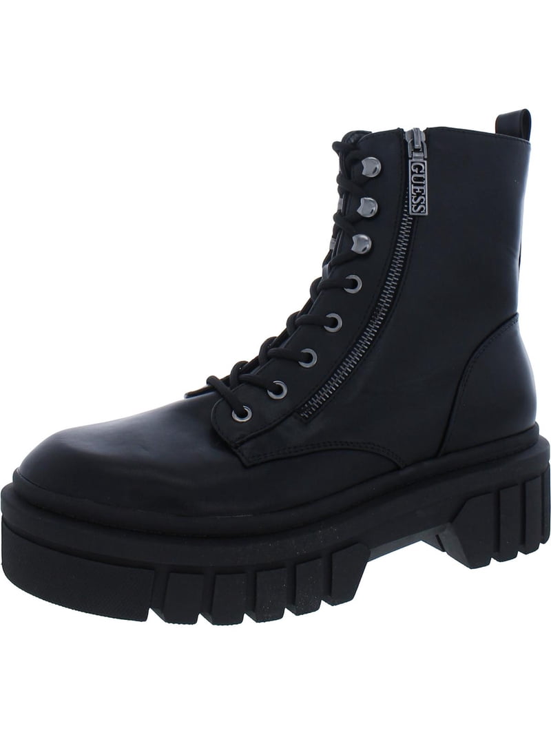 GUESS Womens Ferina Combat Boots, Faux Leather, Padded  display picture 1