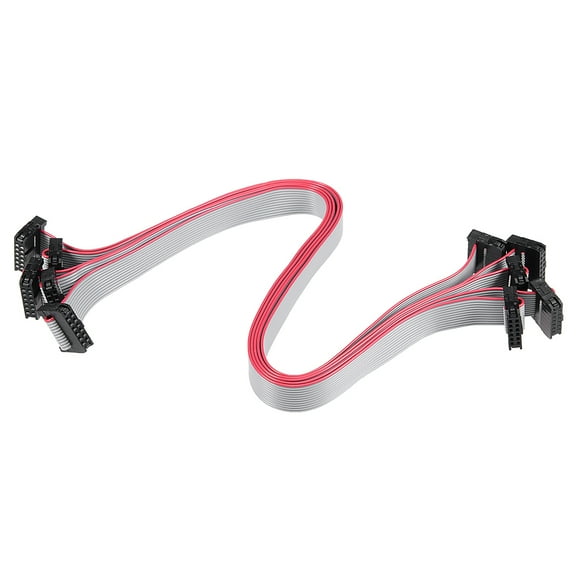 IDC 12 Pins Connector Flat Ribbon Cable Female Connector 30cm 2mm Pitch,5pcs