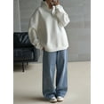 thumbnail image 6 of Womens Sweatshirts Half Zip Cropped Pullover Quarter Zipper Hoodies 2025 Fall Fashion Outfits White (Thick) M, 6 of 9