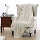 thumbnail image 2 of Suave 100% Algodón Punto Manta para Sofá y Diván Ligero Cable Tejida Cobija Casa Decorativo Cobija Beige 60 x 78, 2 of 11