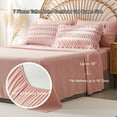 thumbnail image 3 of 7 Pieces Queen Comforter Set, Pink Tufted Boho Shabby Chic Bed in a Bag Comforter and Sheet Set, All Season Soft Microfiber Complete Bedding Set (Pink, Queen), 3 of 8