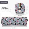 thumbnail image 3 of Fotbe Christmas Hat Dachshund Estuche para Lápices de Cuero con Estampado, Estuche con Cremallera Resistente, Organizador Compacto y Elegante para Papelería, 3 of 7