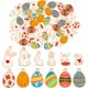thumbnail image 1 of 60 Pieces Easter Charms Pendant Enamel Egg Rabbit Charm Alloy Enamel Pendants for Jewelry Necklace Earring Making Crafts, 1 of 7