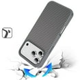 thumbnail image 2 of For iPhone 17 Pro CarbonFiber Design Magnetic Ring HQ Thick 2.0mm Hybrid Case - Grey, 2 of 3