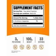 BulkSupplements L-Ornithine L-Aspartate Powder - 3g per Serving - 100 Grams (3.5 oz) - 33 Servings