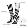 thumbnail image 4 of Balery Black And White Stripes Calcetines novedosos Calcetines deportivos Calcetines hasta la rodilla Calcetines de algodón Calcetines originales y geniales, 4 of 6
