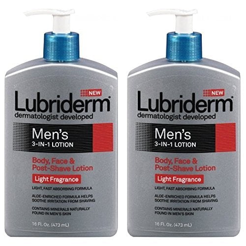 Lubriderm Men's 3in1 Lotion, Body, Face and Postshave Lotion, Light
