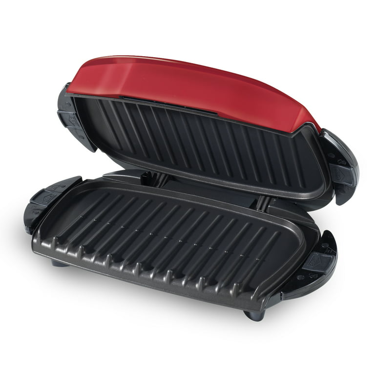 George Foreman Rapid Grill Series 5-Serving Removable Plate Electric Indoor  Grill and Panini Press, Variable Temp, Titanium Infused Plates, Green,  Titanium, RPGV3801GT 