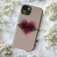 thumbnail image 6 of Heartbeat Wave Modern Minimalist iPhone Case – Subtle Burgundy Heart with Soundwave Graphic, Protective Slim Cover for iPhone 16 15 14 13 12 11 Mini Pro Max, 6 of 6