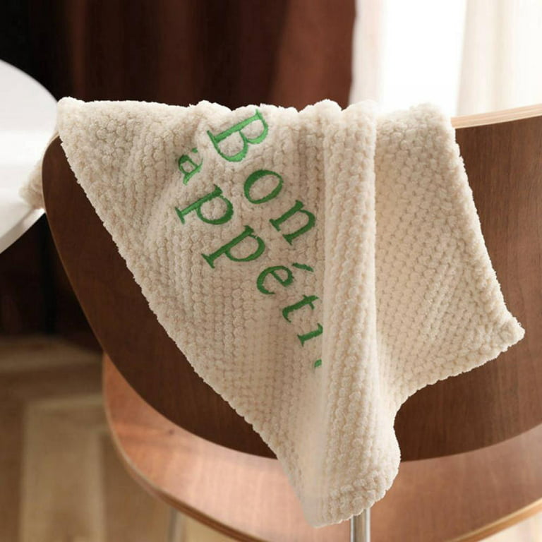 Soft Letter Embroidery Hand Towels Kitchen Bathroom Hand Towel