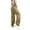 Khaki, variant on Women's Cargo Pants Elastic Waist Wide Leg Gray M