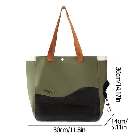RXMEKW Essential Pet Outgoing Bag for Spring at Home Portablet Bag One Shoulder Warm Canvas