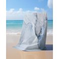 thumbnail image 4 of Marble Blue Beach Towels Oversized Super Absorbent, Modern Abstract Ink Painting Luxury Lightweight Bath Towel Quick Dry Sets For Bathroom/Pool/Rv Camping/Beach Play/Gym Room/Picnic 35"x70", 4 of 8
