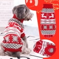 thumbnail image 2 of KDFJPTH Winter Cartoon Dog Sweater Warm Christmas Pet Sweaters For Small Dogs Pet Clothing Pet Red Christmas Deer Print Antlers Pullover Sweater Puppy Apparel 6 Sizes Pet Rack Pet for, 2 of 9